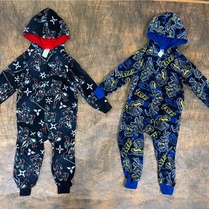 2 The Children’s place one piece fleece pajamas